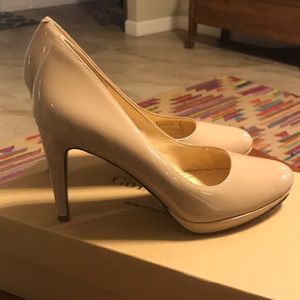 Nude Patent Leather Cole Haan Pump
